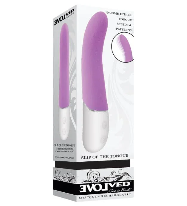 Slip of the Tongue Rechargeable Silicone Vibrator – Pink/White