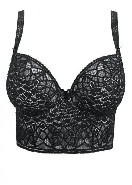 Soiree Lace Underwire Bralette – Black –