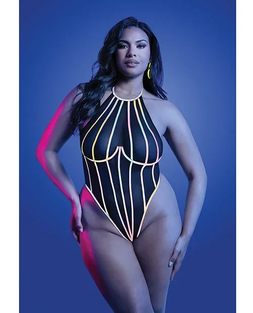 Solar Flare Flash Reflective Binding Halter Tie Teddy – Black