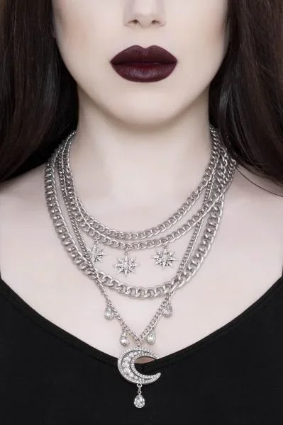 Solar Storms Layer Necklace – Silver