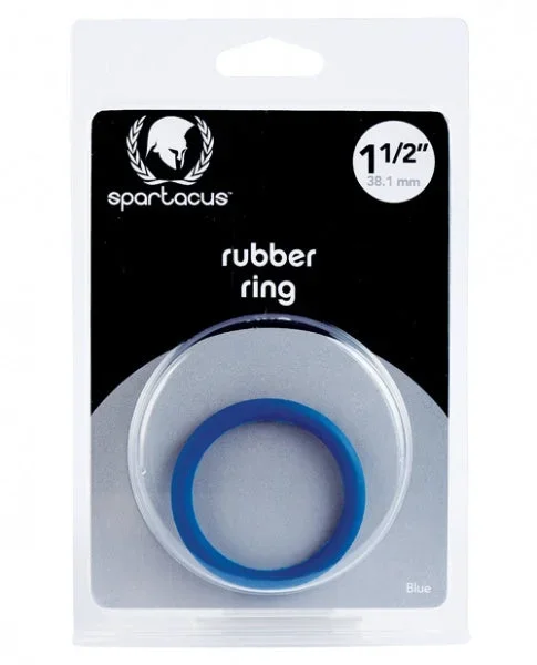 Spartacus 1.5″ Rubber Cock Ring – Blue