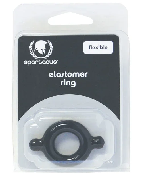 Spartacus Elastomer Cock Ring – Black