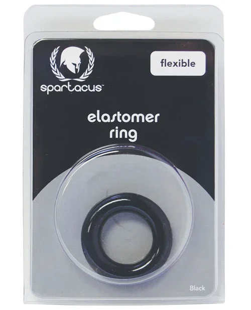 Spartacus Elastomer Relaxed Fit Cock Ring – Black