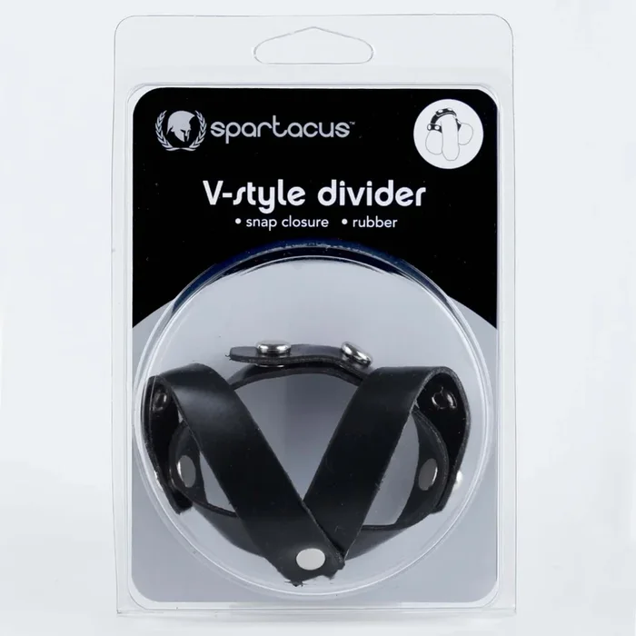 Spartacus Leathers Cock Gear Black V Style Cock and Ball Divider