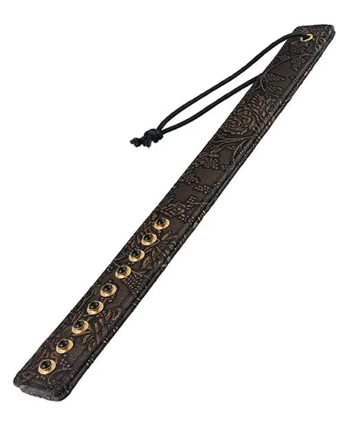 Spartacus Paddle with Gems – Brown Floral Print