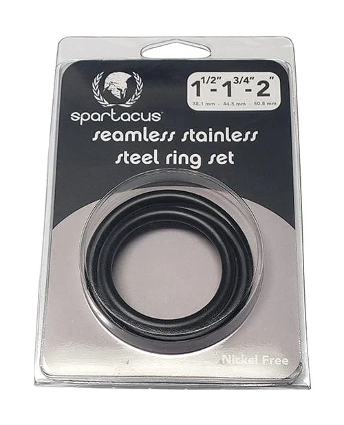 Spartacus Seamless Stainless Steel C-ring – Black Pack Of 3
