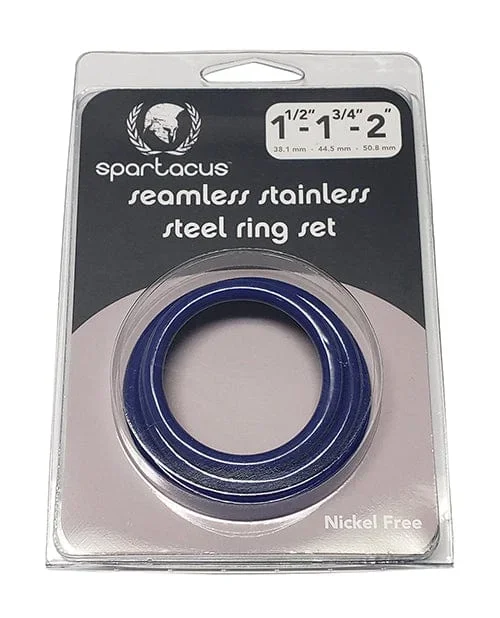 Spartacus Seamless Stainless Steel C-ring – Blue Pack Of 3