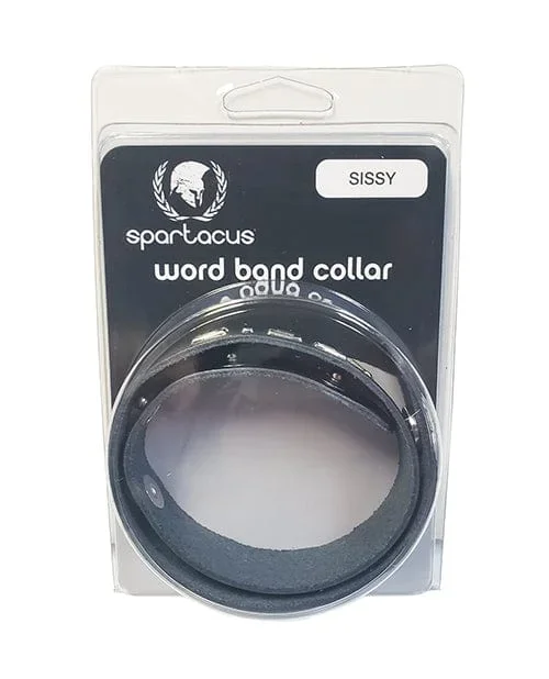 Spartacus Sissy Leather Collar – Black