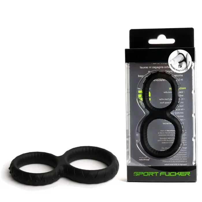 Sport Fucker Enigma Ring – Black Cock & Ball Ring