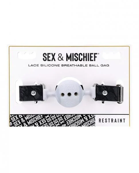 Sportsheets Sex & Mischief Lace Silicone Breathable Ball Gag