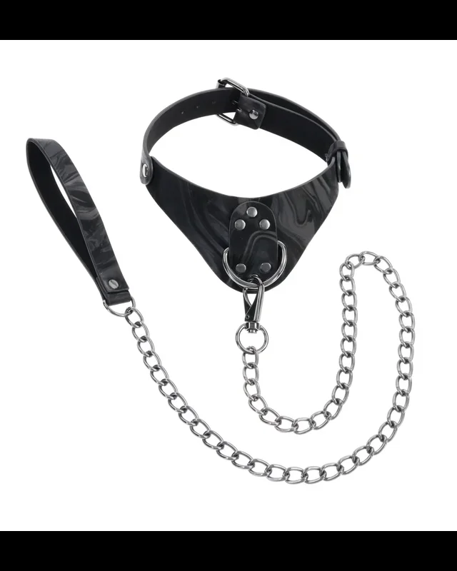 Sportsheets Velvet Noir Collar & Leash