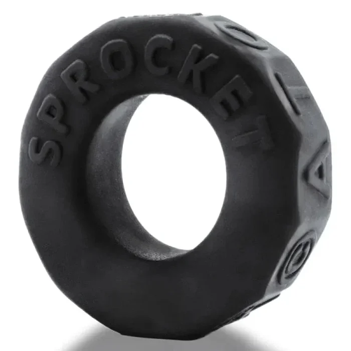 Sprocket Comfort No-Roll Cockring – Black