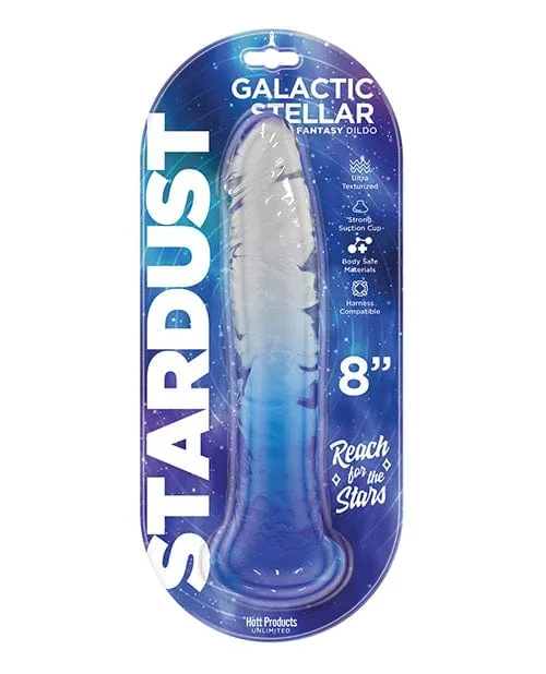 Stardust Galactic Stellar 8″ Jelly Dildo – Crystal Blue