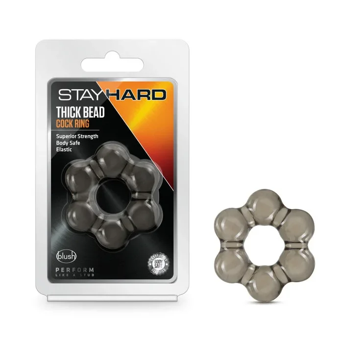 Stay Hard Thick Bead Cock Ring – Black Cock Ring