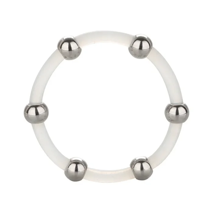 Steel Beaded Silicone Ring