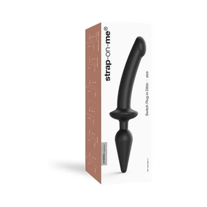 Strap-on-me Hybrid Collection Switch Plug-in Realistic Dildo Dual-ended Black Xxl