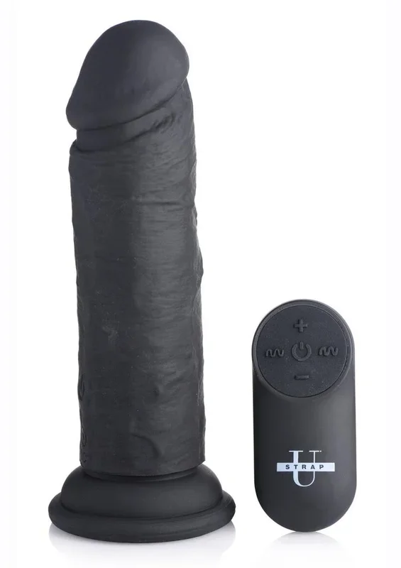 Strap U Power Player 28X Rechargeable Silicone Vibrating Dildo