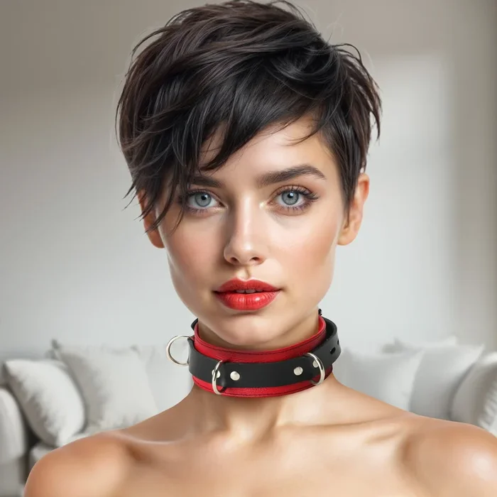 Strict Leather Deluxe Red and Black Locking Collar