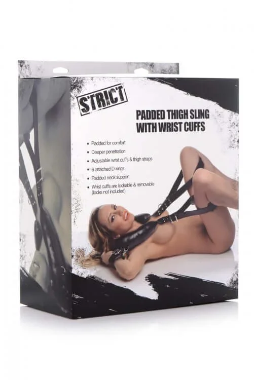 Strict Padded Thigh Sling with Wrist Cuffs