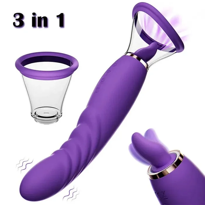 Sucking Licking Vibrating Tongue Oral Clitoral G spot Vibrator