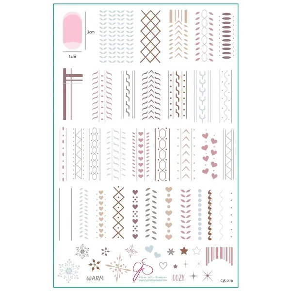 Sweater Textures (CjS-218) Steel Nail Art Stamping Plate