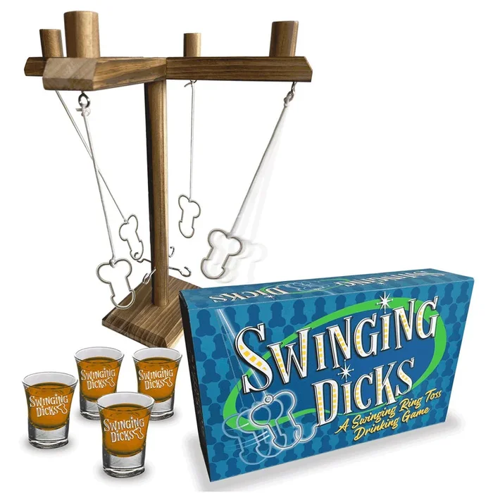Swinging Dicks – Swinging Ring Toss Drinking Game