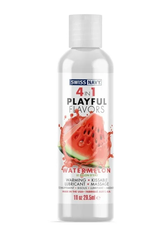 Swiss Navy 4 In 1 Flavored Lubricant 1oz – Watermelon