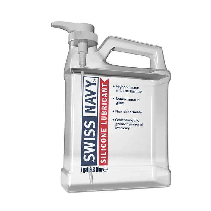Swiss Navy Silicone Lubricant 1 Gallon 3.8 Liters Long Lasting Glide