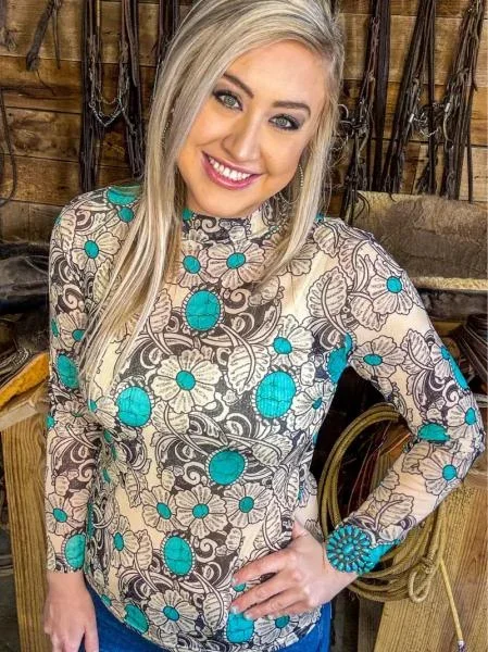 Tattoos On This Town Mesh Top –