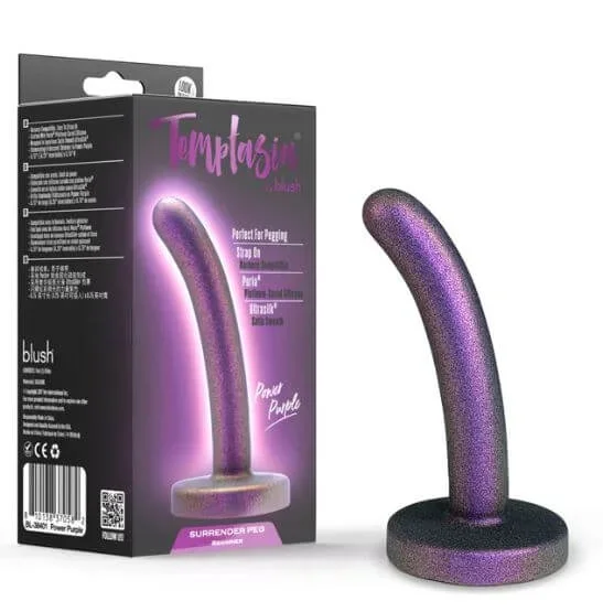Temptasia Surrender Peg Silicone Dildo – Beginner – Power Purple