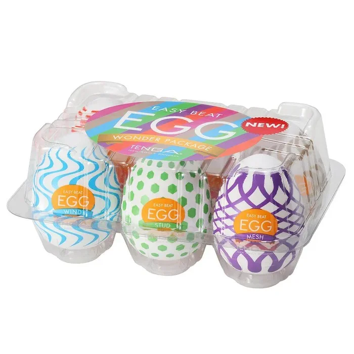 Tenga Egg Variety Pack – Wonder Masturbation Sleeves, 6 Unique Textured Eggs