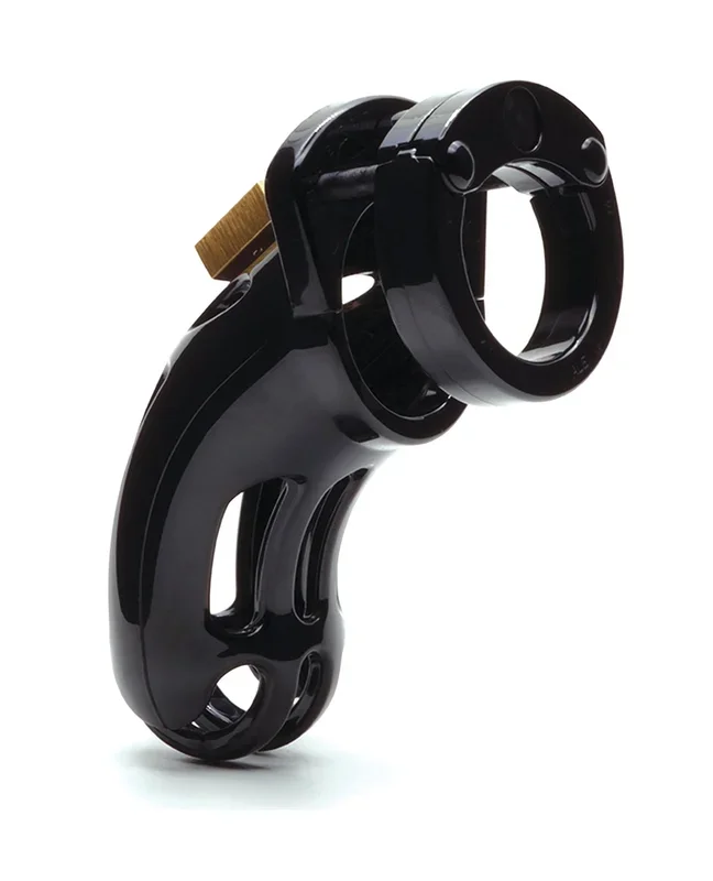 The Curve Chastity Device Three And Three Quarters Inches Curved Cock Cage Black