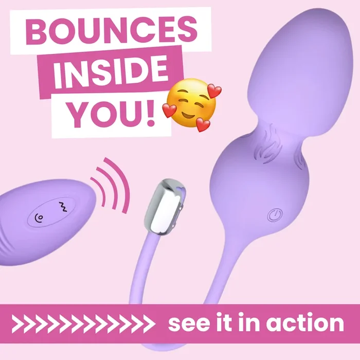 The Menina – Bouncing and Rolling Silicone Vibrating Kegel Exerciser with Remote