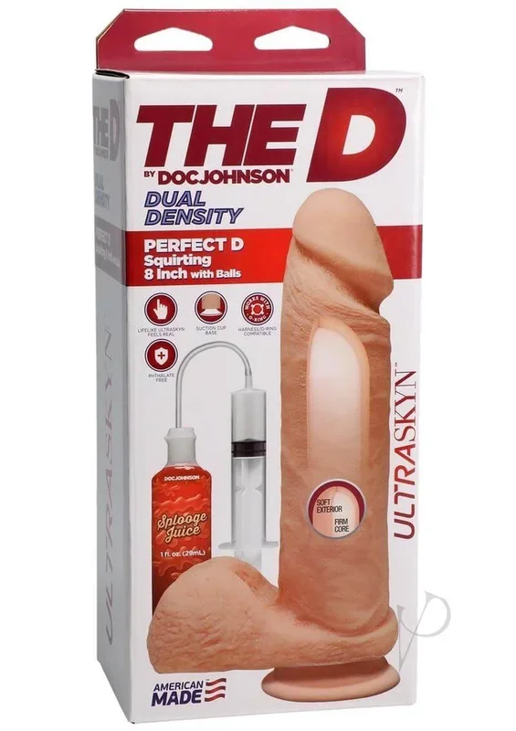 The Perfect D Squirting 8-Inch Realistic Dildo – Vanilla