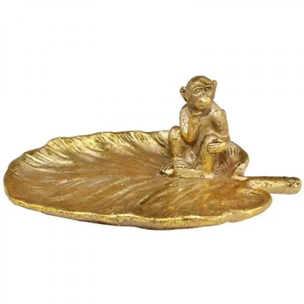 The Thinker Monkey Tray – Gold
