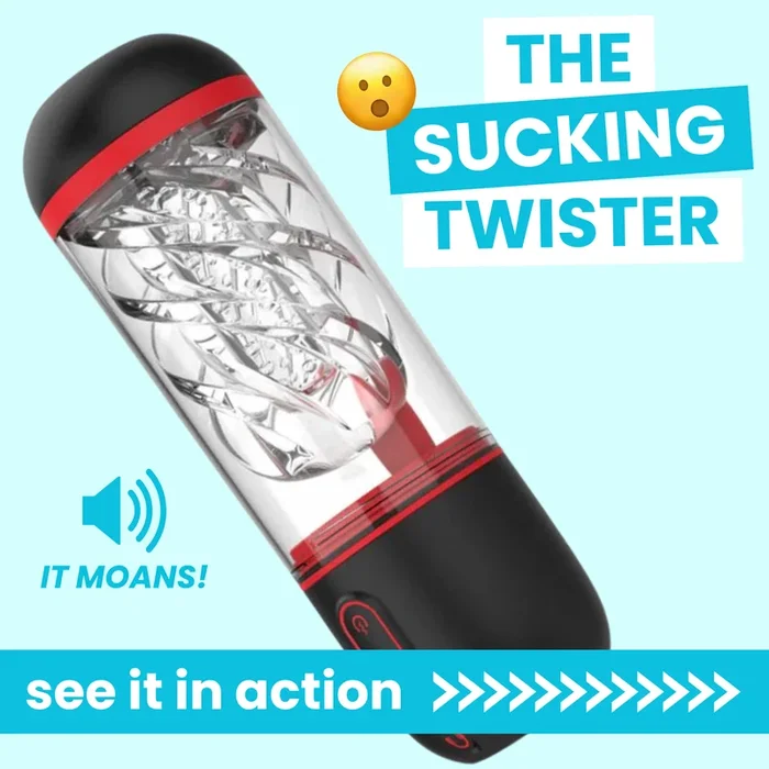 The Twister Sucking and Vibrating Hands-Free Masturbator – It Moans!