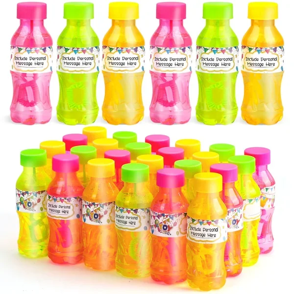 TOY Life 24 Bubble Bottles with Wands, Bubbles Party Favors for Kids, Bubbl