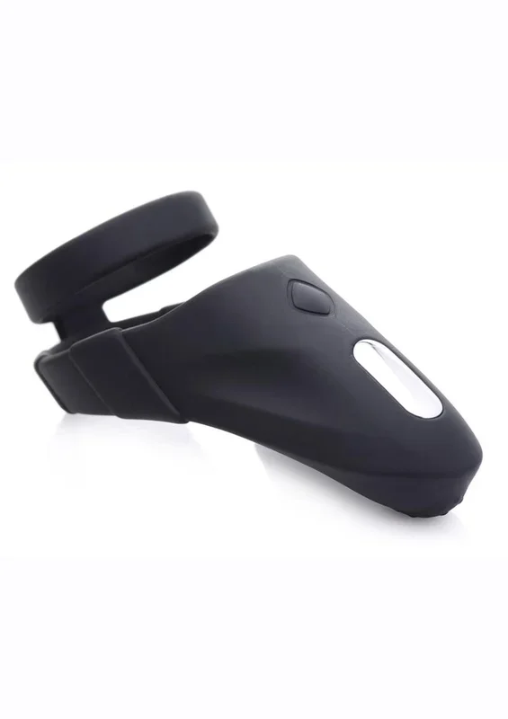 Trinity Men 10x Rechargeable Silicone Cock Ring with Vibrating Taint Stimulator