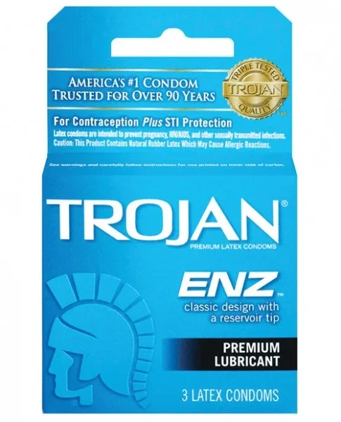 Trojan Enz Lubricated Condoms – Box of 3
