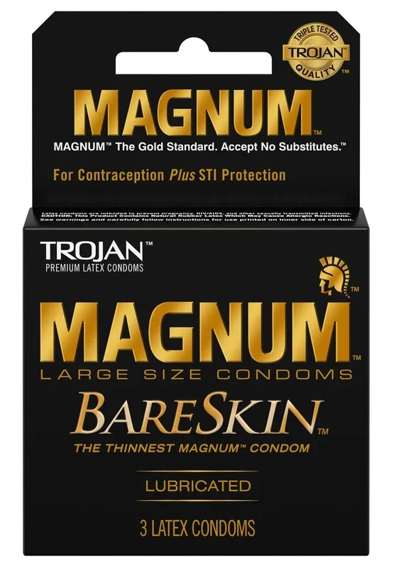 Trojan Magnum Bareskin Lubricated Latex Condoms