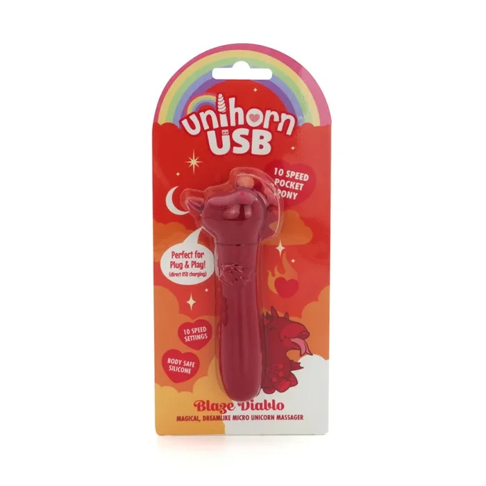 Unihorn – USB Bullet – Blaze Diablo – Red USB Rechargeable Vibrating Bullet