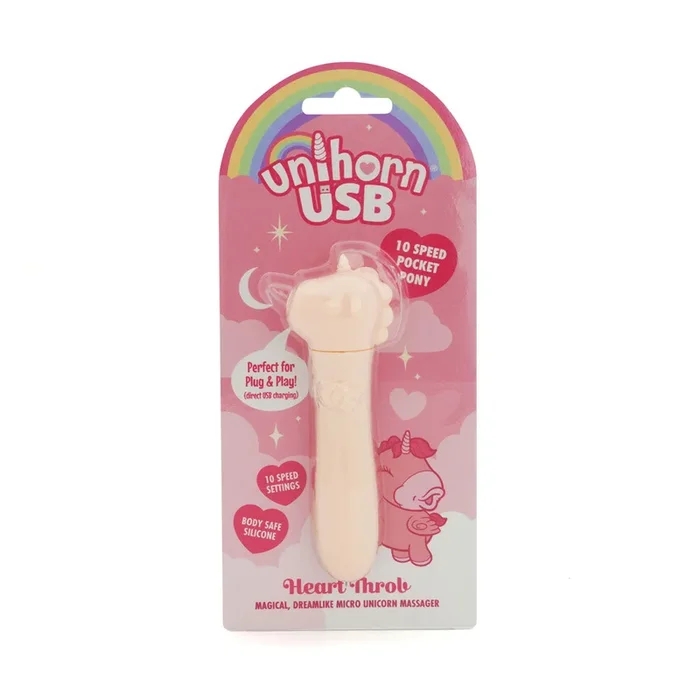 Unihorn – USB Bullet – Heart Throb – Coral USB Rechargeable Vibrating Bullet