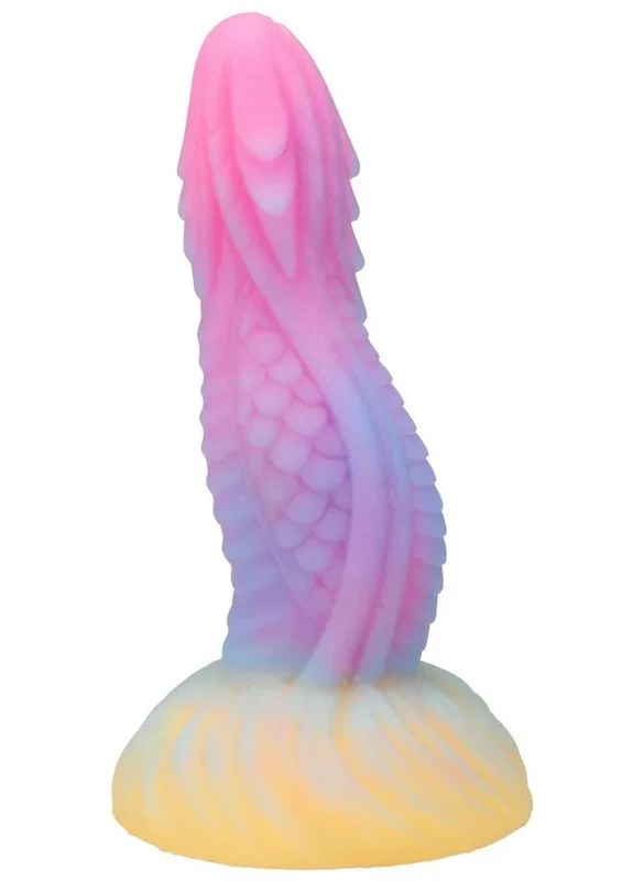 Vac-U-Lock Fantasy Fuckers Dragon’s Tongue Glow In The Dark Silicone Dildo
