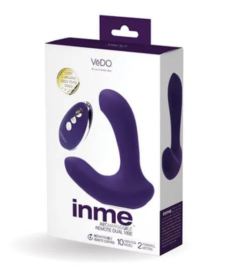 VeDO Inme Rechargeable Dual Vibe with Remote Purple