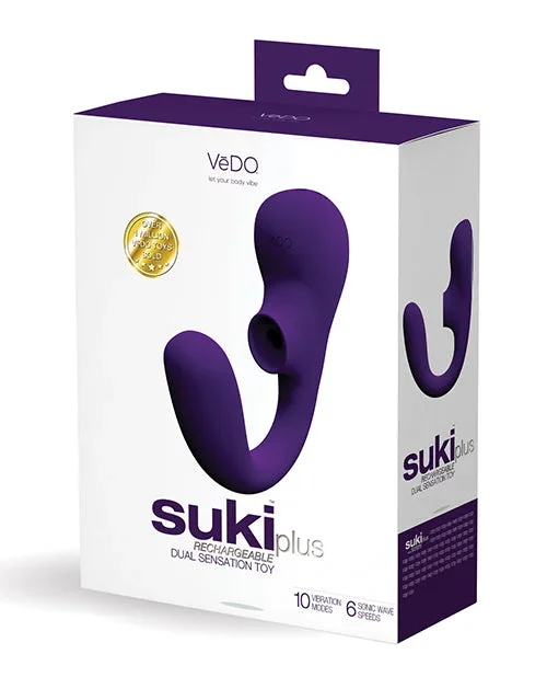 VeDO Suki Plus Rechargeable Dual Sensation Toy – Deep Purple