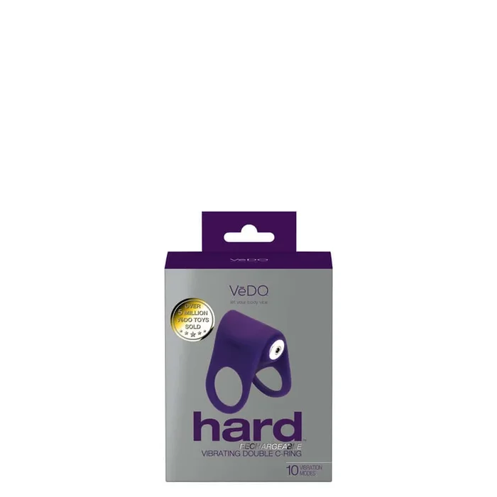 Vedu Hard Rechargeable Vibrating Double C-Ring – Purple
