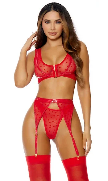 Velvet Heart Lingerie Set