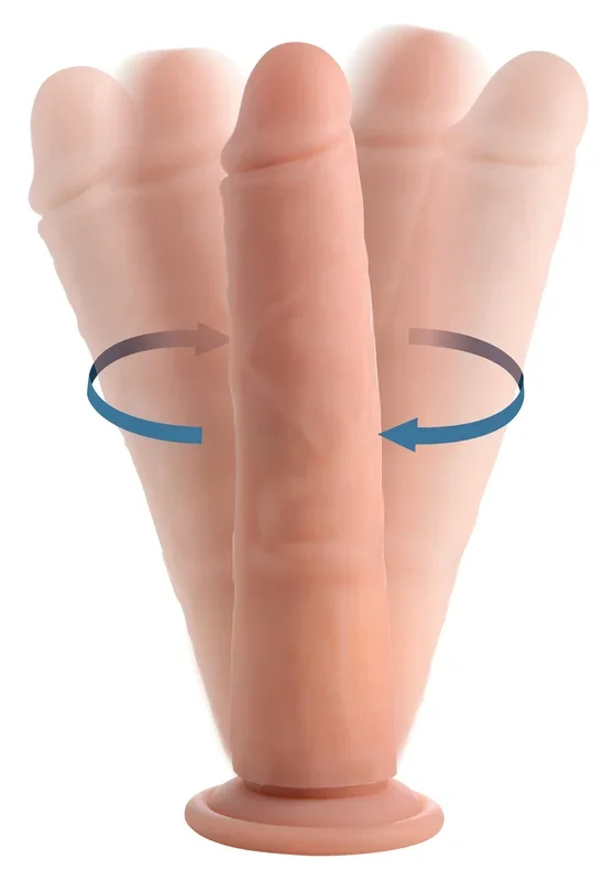 Vibrating and Rotating Remote Control Silicone Dildo – 8 Inch