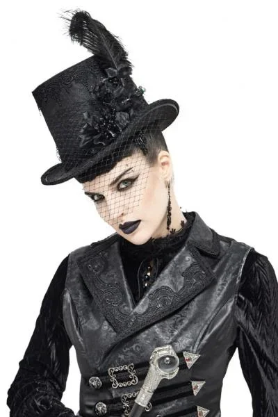 Victorian Top Hat – Black – XS/M