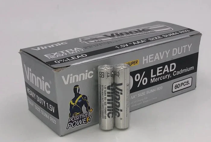 Vinnic Super Heavy Duty AAA – 2 Pc./shrink Pk. – 60 Pcs. Box